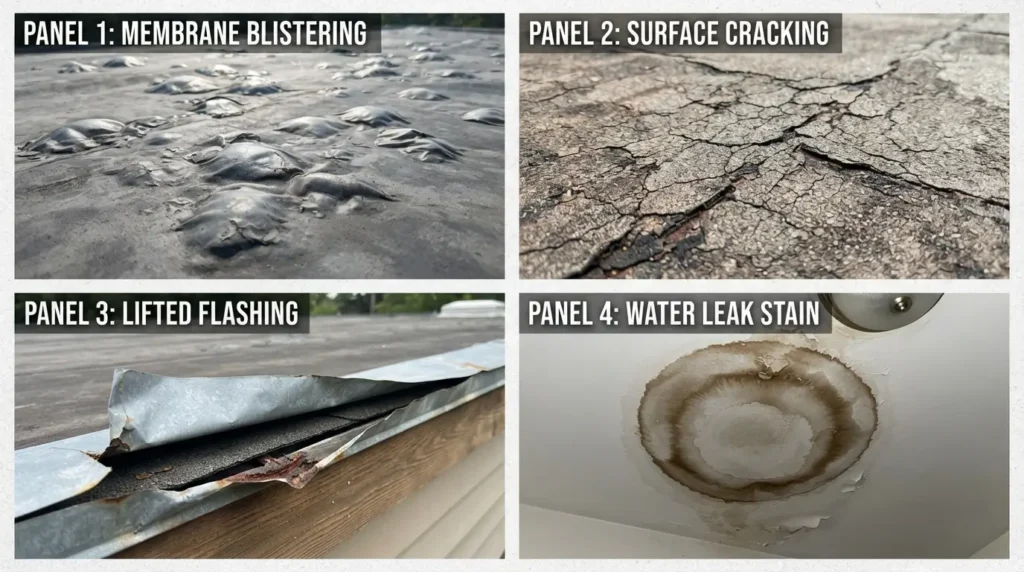  Common flat roof problems blistering cracking and leaks