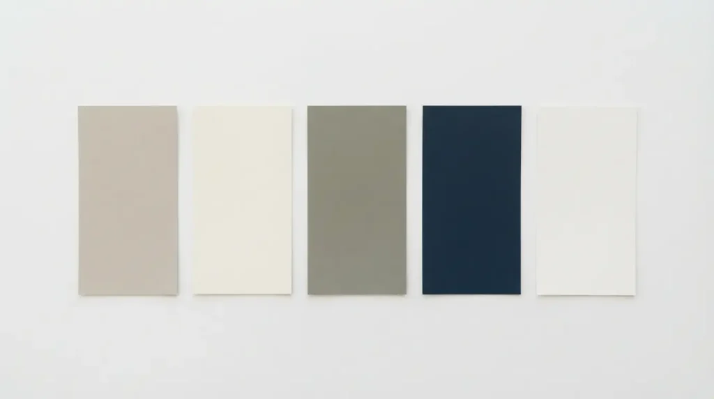 Whole house color palette with Edgecomb Gray walls White Dove trim and Revere Pewter accent
