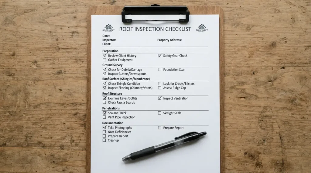 Free downloadable flat roof maintenance checklist
