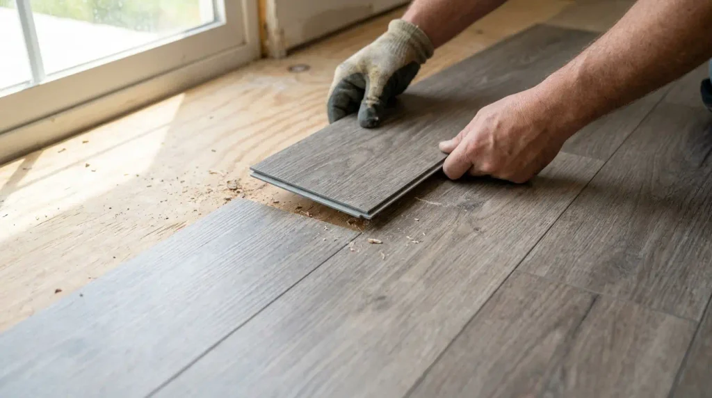 Click lock vinyl plank flooring installation process