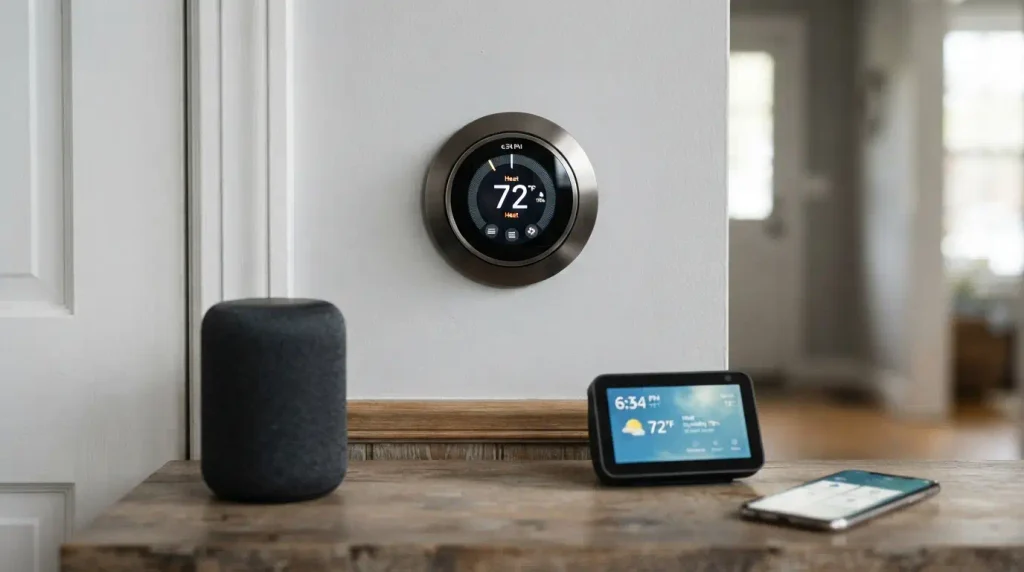 Smart thermostat compatible with Alexa Google and Apple Home